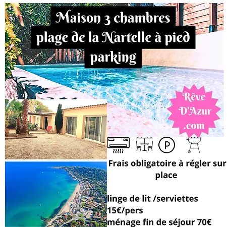 Maison Familiale Avec Piscine Privee, A Pied, Frais Obligatoires A Regler A L'arrivee, Linge 15e Par Pers & Menage 70e Par Sejour Profil Mandatory Fees In Cash To Be Paid On Arrival Linen 15e Per Person 70e Housekeeping Per Villa