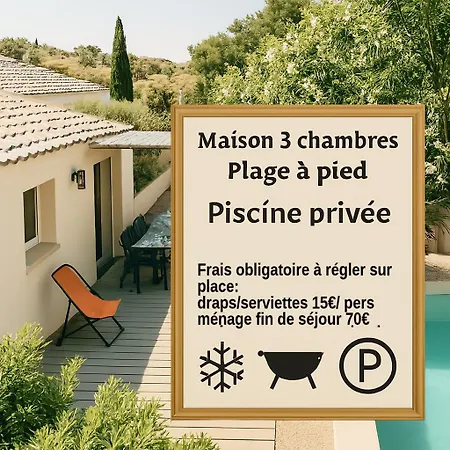 Villa Privé, A Pied Piscine, Parking 2 Voitures, 3 2 Sdb Sainte-Maxime